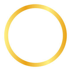 Golden shiny round frame design element