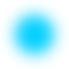 Glowing blue light effect, blurry circle