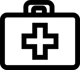 Obraz premium A clean and professional illustration set featuring medical and healthcare tools in black lineart style