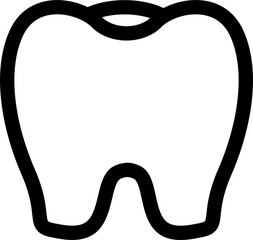 A clean and professional teeth illustration set featuring medical and healthcare tools in black lineart style