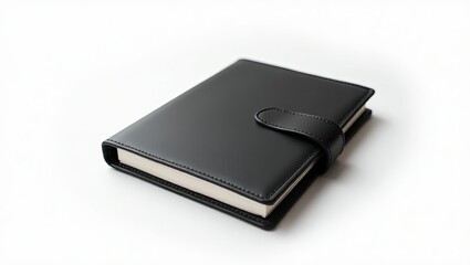 black leather notebook