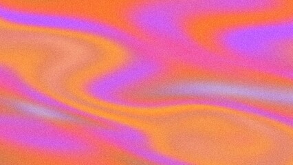 Vibrant grain noise wave pattern in pastel orange, pink, purple. Retro 80s, Y2K style, fluid shapes. Posters, wallpapers, lo-fi digital art, modern 90s, 2000s, Y2K creative banner, summer visuals.