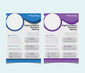 This modern and professionally crafted corporate flyer design is ideal for promoting business services, highlighting your brand identity, and making a bold first impression&mdash;perfect for companies.