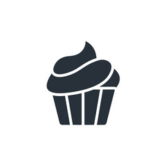 cup cake icon collection . design style with background