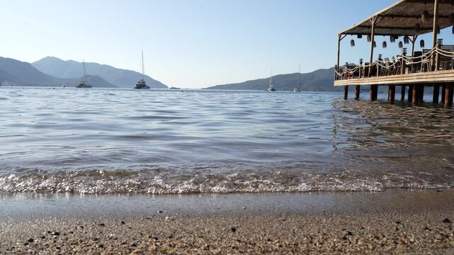 Beach view in the holiday resort of Marmaris