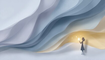 A horizontal illustration for Youth Day, showing a simple paper cut-out figure of a young person holding a small star