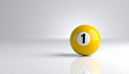 Classic Number One Billiard Ball
