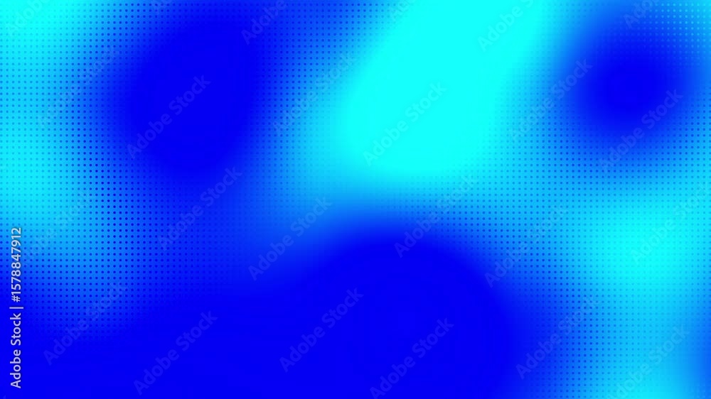 Poster abstract blue halftone dots motion background. abstract colorful polka dot pattern animation backgro