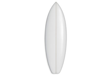 White surfboard isolated on transparent background, perfect for summer and surfing-related designs