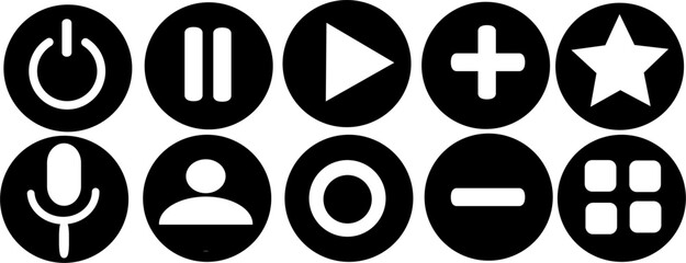 A collection of white minimalistic UI icons, Ideal for app design, websites, or infographics