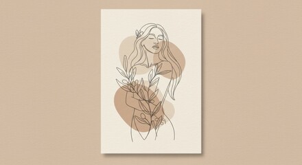 Silhouette of Woman with Olive Branches