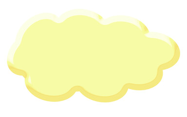 3D abstract speech bubble cream