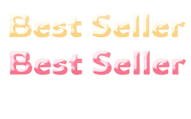 3D letters best seller cream and pink cream.