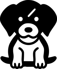 Obraz premium Dog - Minimalist and Flat Logo - Vector illustration