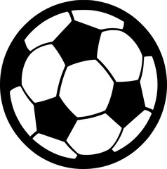 Fototapeta premium Football - Black and White Isolated Icon - Vector illustration