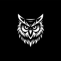 Obraz premium Owl - Minimalist and Flat Logo - Vector illustration