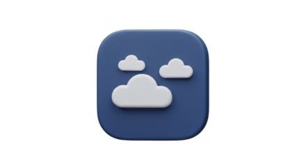 3d Cloud Icon Weather Forecast Sky Illustration With Transparent Background