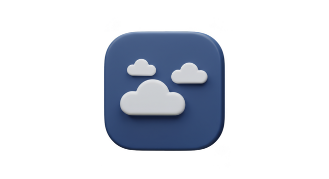 3d Cloud Icon Weather Forecast Sky Illustration With Transparent Background