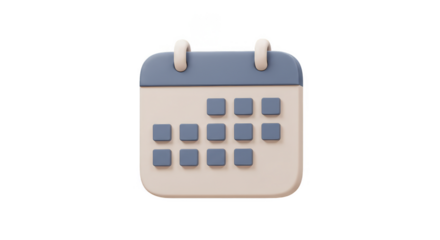 3D Calendar Schedule Date Time Event Organizer Planning Transparent