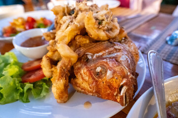 Crispy Fried Fish with Vegetables
