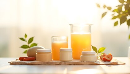 Natural Skincare Products with Fresh Juice