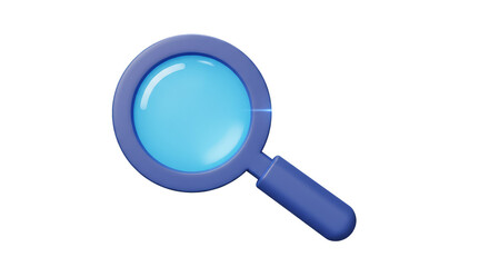 3D Magnifying Glass Search and Zoom for Discovery on Transparent Background