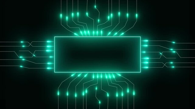 HUD template. Frame HUD element. Glowing colored neon frame with moving lines on a transparent alpha channel background in a seamless loop. Decorative glowing neon frame ,4K VIDEO.