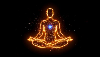 Abstract meditation figure