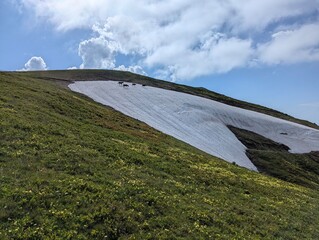 A hike up Gadrekili Hill near Bakhmaro, Georgia, July. 