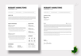 Modern Resume, Portfolio with Cover Letter Template