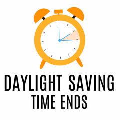 Daylight Saving Time Reminder. Autumn Time concept vector illustration. Suitable for t-shirt graphics, posters, prints, flyers, and postcards.