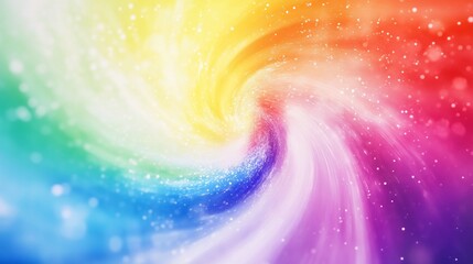 Fototapeta premium Abstract swirling rainbow paint splashes with a textured background effect