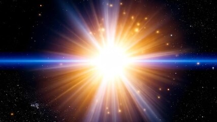 Starburst in space, lens flare - Powered by Adobe