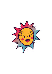 Sun smile face