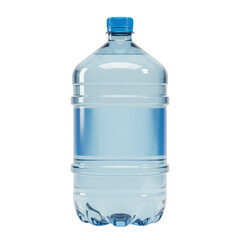 3D Rendering Clear Plastic Water Bottle for Drink Liquid and Healthy