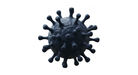 3D Rendering of Coronavirus on Transparent Background for Health Awareness
