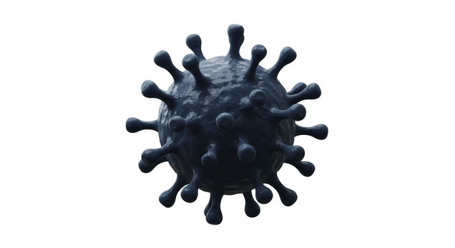 3D Rendering of Coronavirus on Transparent Background for Health Awareness