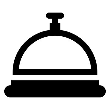 Icono campana de servicio en la recepci&oacute;n del hotel