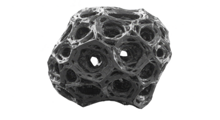 Abstract 3D Render with Transparent Background Geometric Sphere