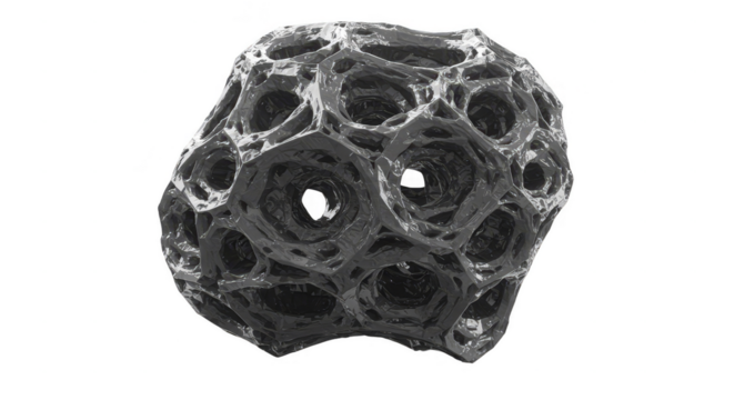 Abstract 3D Render with Transparent Background Geometric Sphere