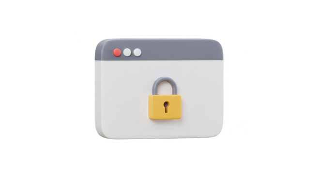 3D Rendering Lock in Browser Internet Security and Data Protection
