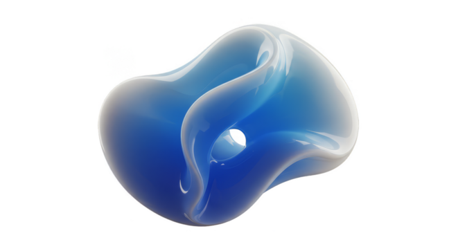 Abstract Liquid Shape Blue Transparent Background Graphic Element Design - Powered by Adobe