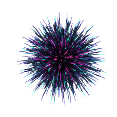 Abstract Fireworks Celebration Transparent Burst on Dark Background