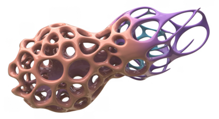 Abstract Shape 3D Form Geometric Design Render Transparent Background