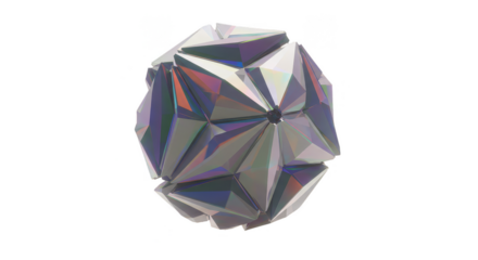 Abstract Geometric Polygon Sphere Transparent Background Illustration