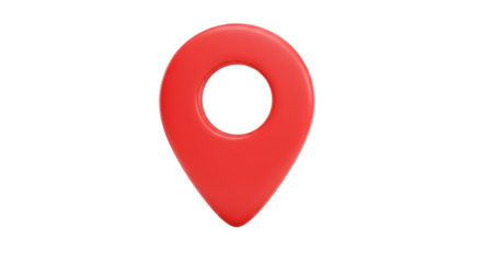 3d Rendering Red Map Pin Navigation Icon Place Mark Illustration