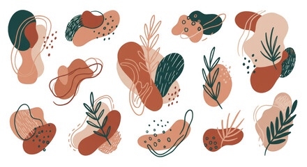 Abstract Seamless Pattern Background Design Organic Blob Shapes