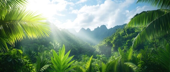 Tropical rainforest landscape