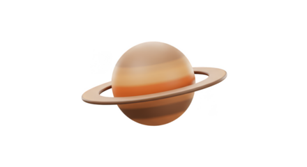 3d Saturn Planet Ringed Sphere Cosmic Solar System Transparent