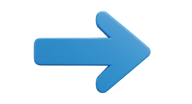 Blue Arrow Pointing Right Directional Navigation Transparent PNG